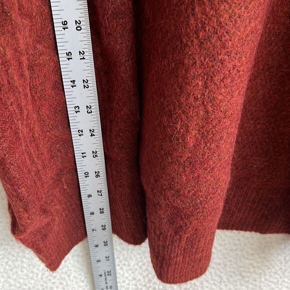 Madewell Havener Cable Knit Pullover Sweater Womens 4X Brown - Picture 5 of 9
